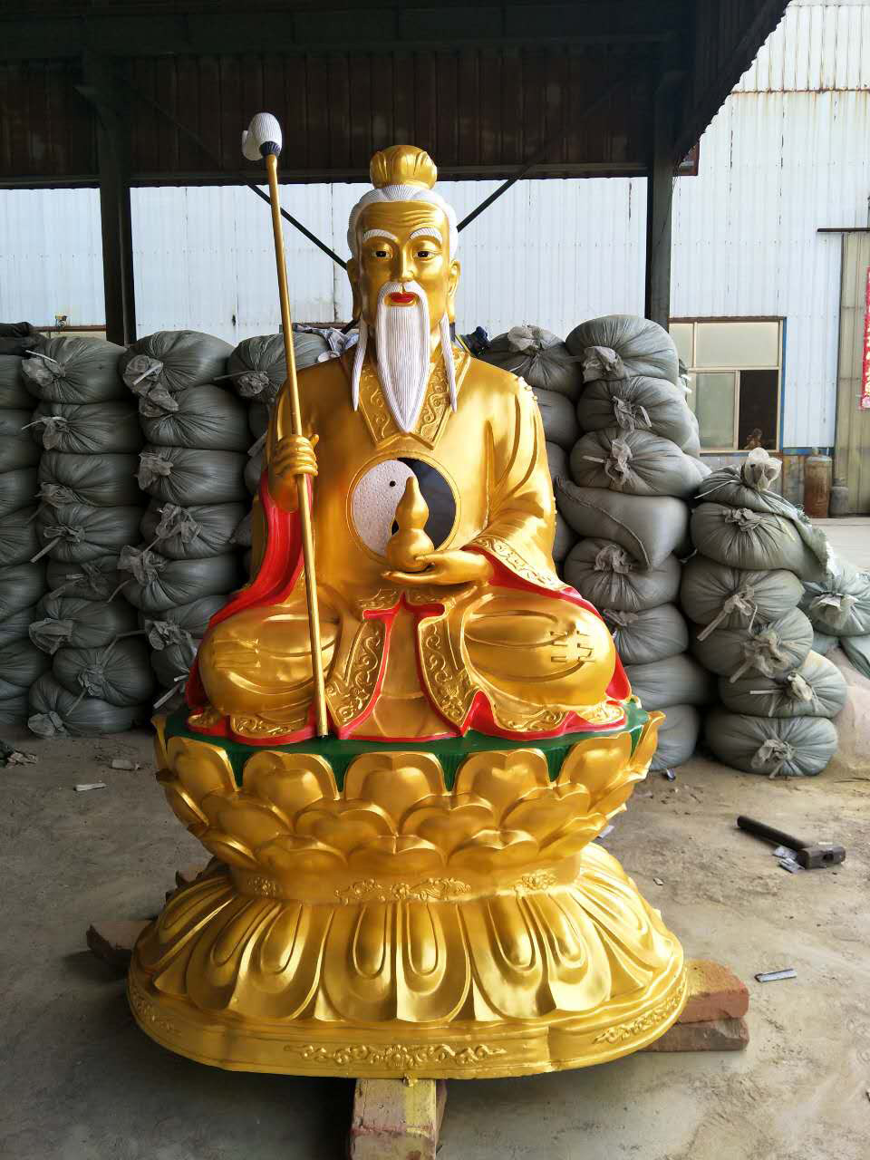 纯铜太上老君神像 道教精品家居住宅道德天尊三清道祖摆件