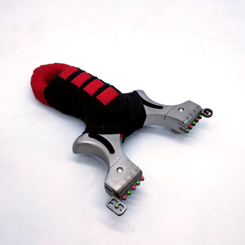 批发弹簧快压猎人弹弓 不锈钢光纤瞄夹片玛莎拉蒂扁皮弓户外精准