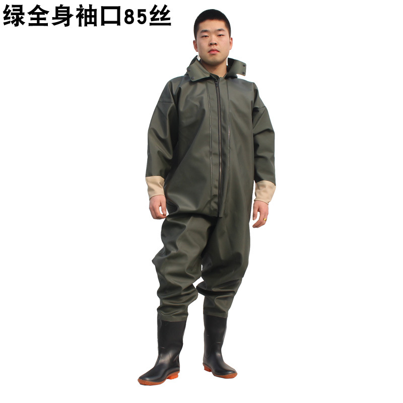 Full Body Wader Camouflage Full Body Waterproof Fishing Pants Waders One-Piece Waterproof Pants Work Waders Digging Lotus Pants