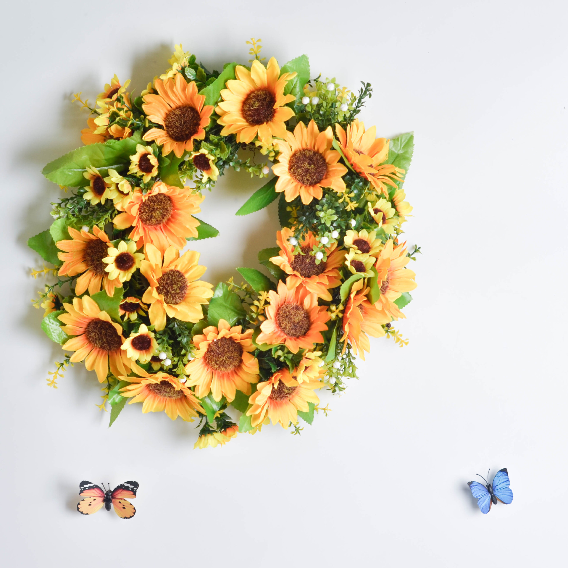 仿真花太阳花花环 向日葵 婚庆婚礼节日活动场景氛围布置装饰道具