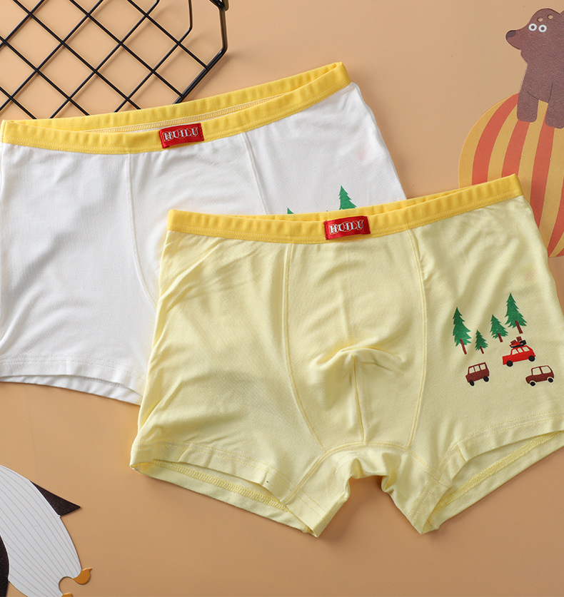 儿童男孩内裤 男童莫代尔四角裤中大童男宝宝短裤卡通内裤