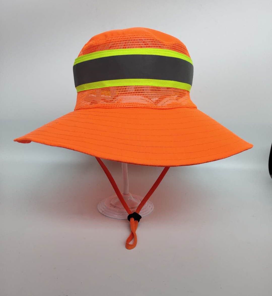 环卫工人帽子夏季防晒大檐帽路政园林清洁工物业保洁员遮阳反光帽