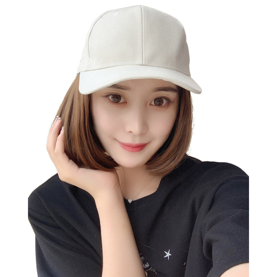帽子假发女短发网红波波头帽子带假发一体女夏天时尚bobo全头套式