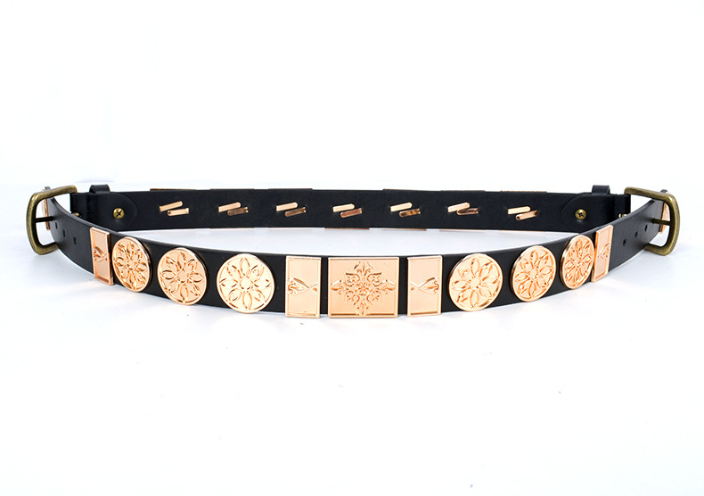 汉服腰带女腰封古风款腰封男古装金属配饰圆领古代牛皮手工原创带