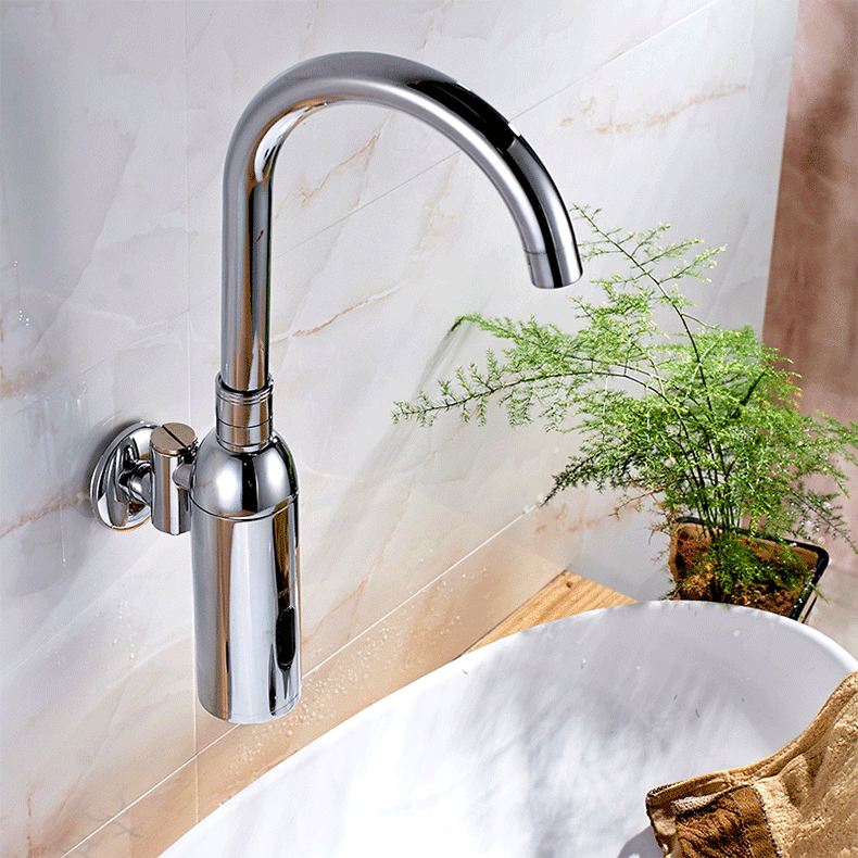 tg-311全铜全自动感应水龙头 明装入墙壁挂式洗手器 单冷直流款