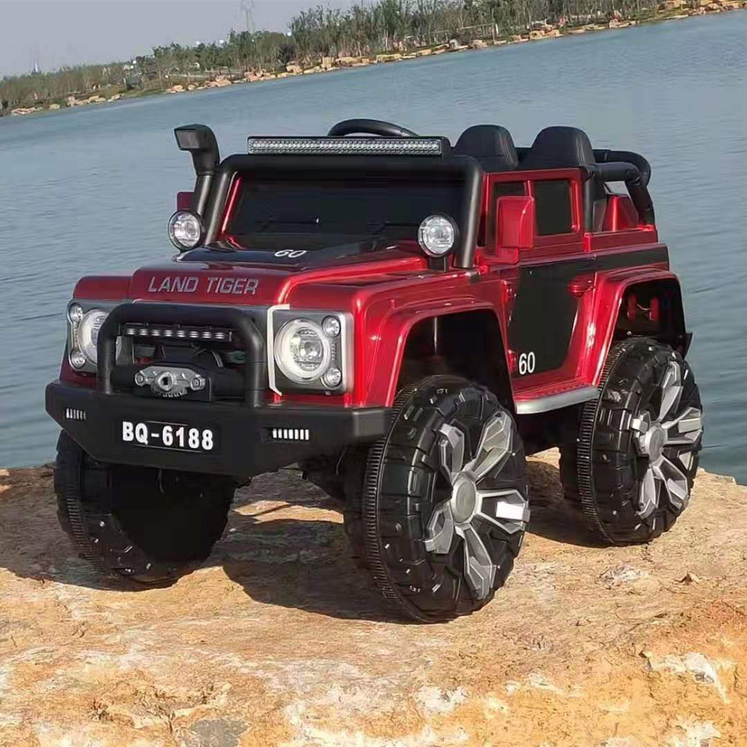 儿童电动车四轮越野汽车1-8岁可坐大人双人遥控小孩玩具宝宝车