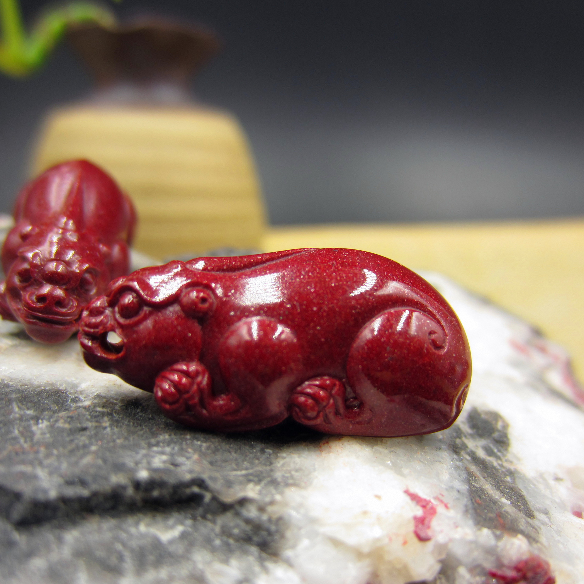 朱砂紫金砂小貔貅挂件挂饰吊坠项链配件 批发