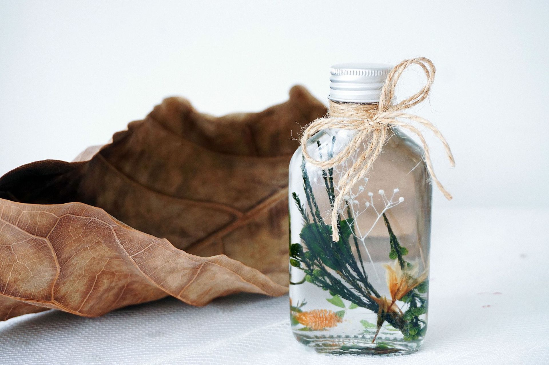 进口永生花浮游花瓶植物标本玻璃瓶礼盒装桌面摆件情人节礼物女生