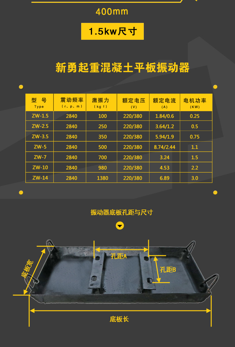 厂家直销单相三相附着式混凝土振动器水泥平板震动器