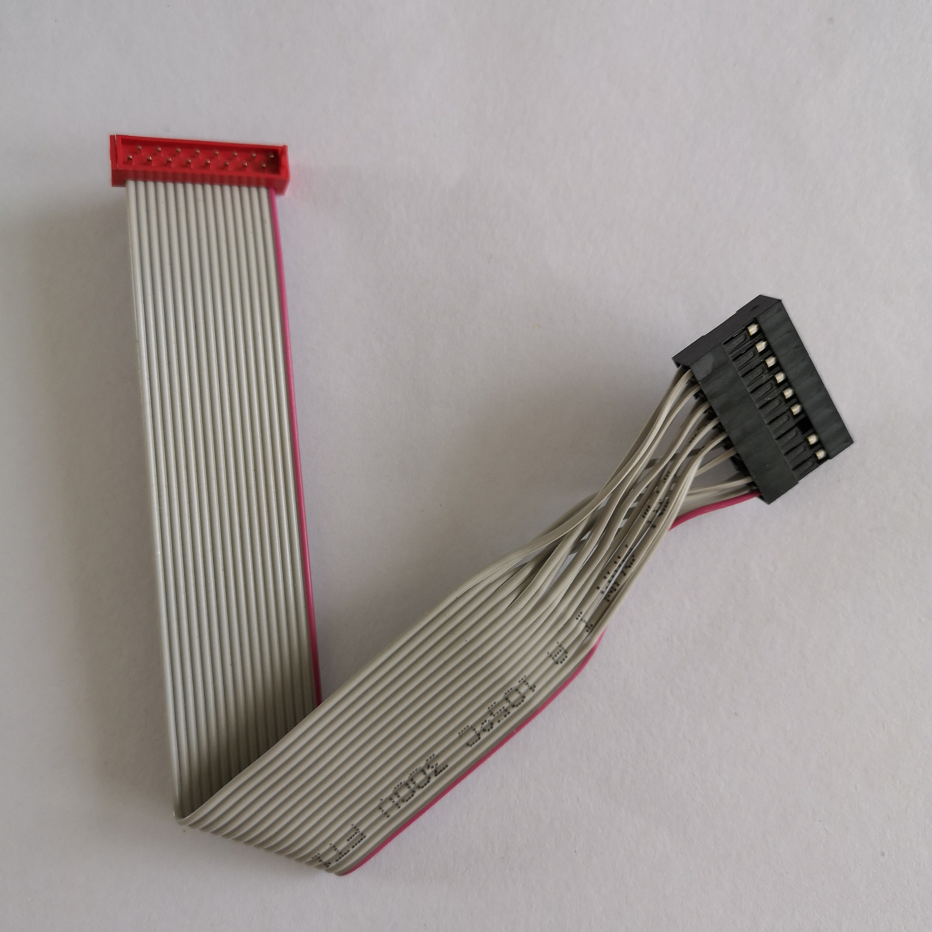 27红色idc排线micro match红边灰排