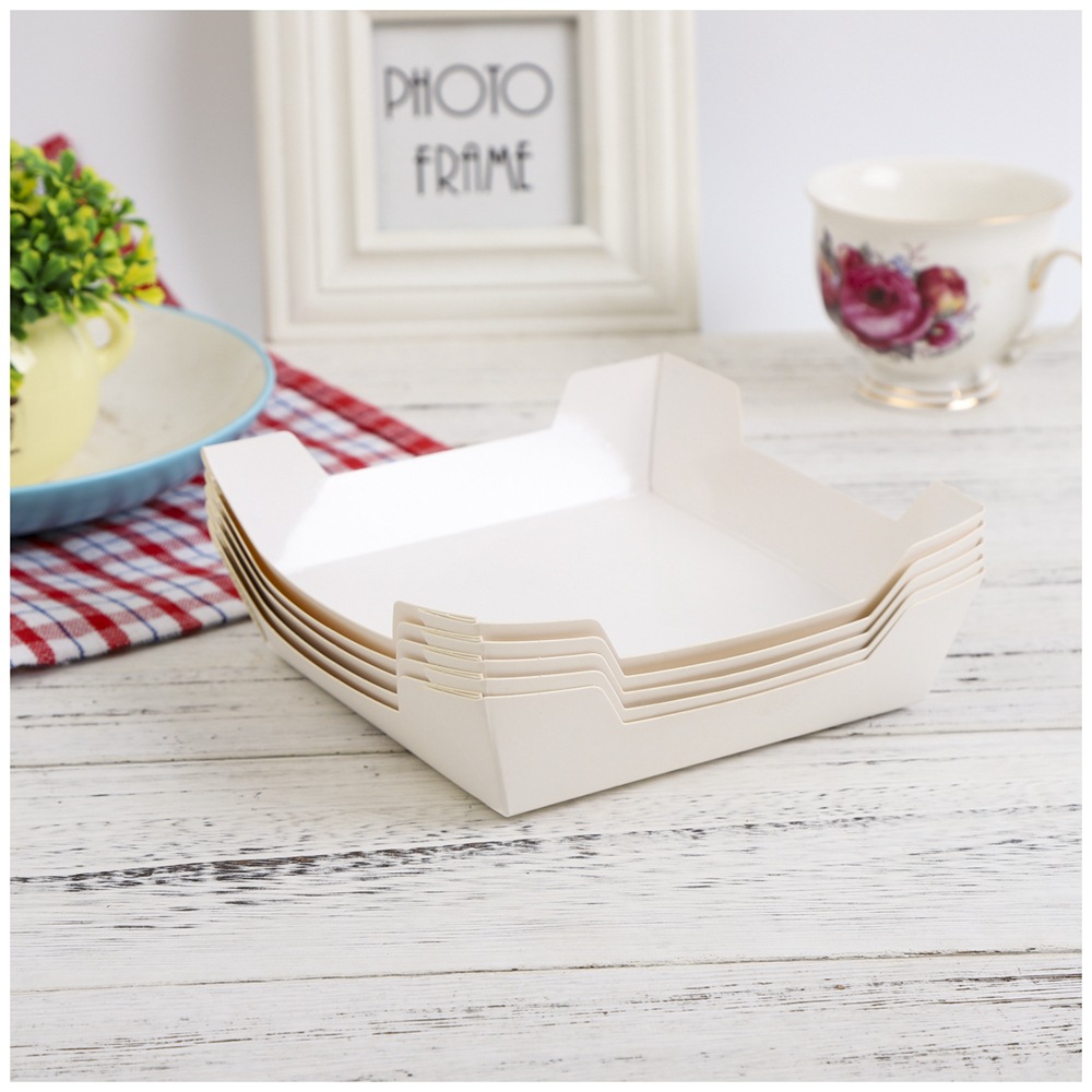 厂家一次性餐盒便当水果沙拉纸盒 白卡纸餐盒定制外卖打包盒定制