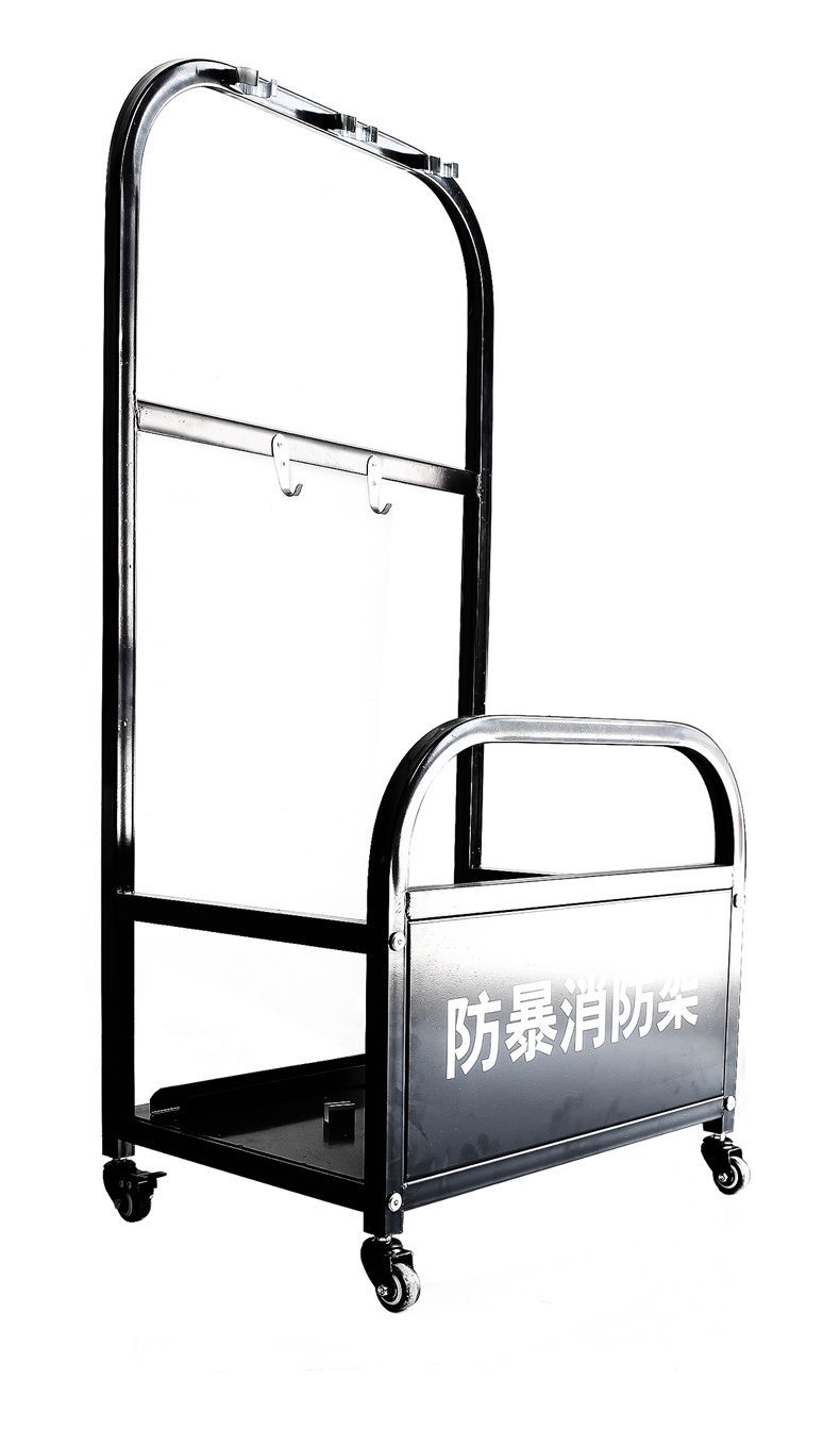 批发 移动式防暴器材安防装备保安盾钢叉消防防暴架带轮子装备柜