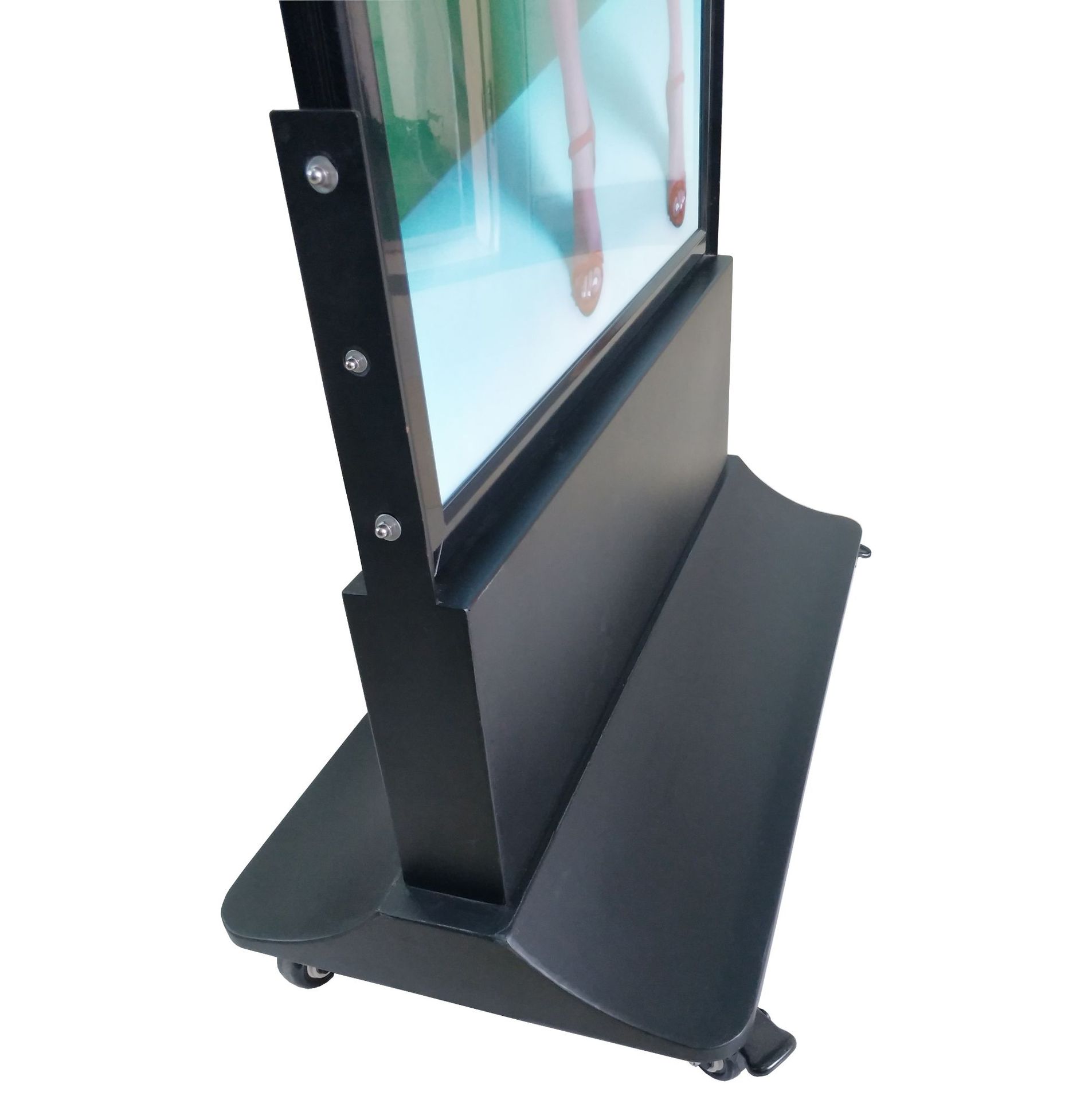 立式双面灯箱 铝合金立式带轮子可移动双面led超薄灯箱 厂家订制