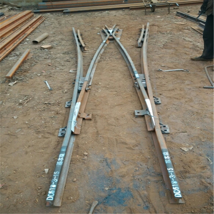 复式交分道岔 单开道岔对称岔道 型号齐全轨道用轨道专用岔尖