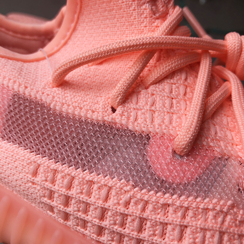 粉色椰子鞋350v2女满天星真爆女鞋欧洲限定2019新款运动跑步鞋子