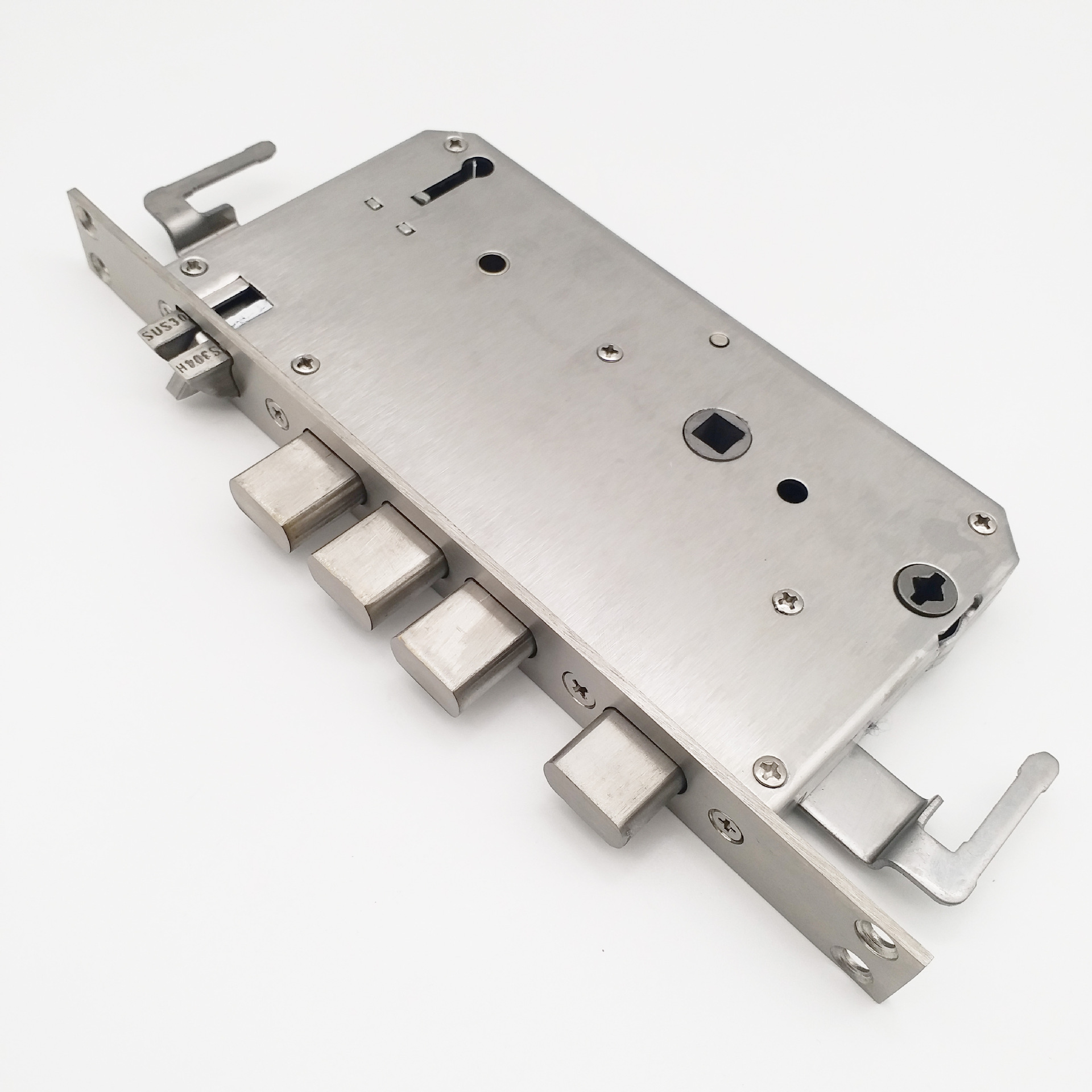 24*240指纹锁全钢锁体 下把手锁体 防盗门6054锁体 厂家批发零售