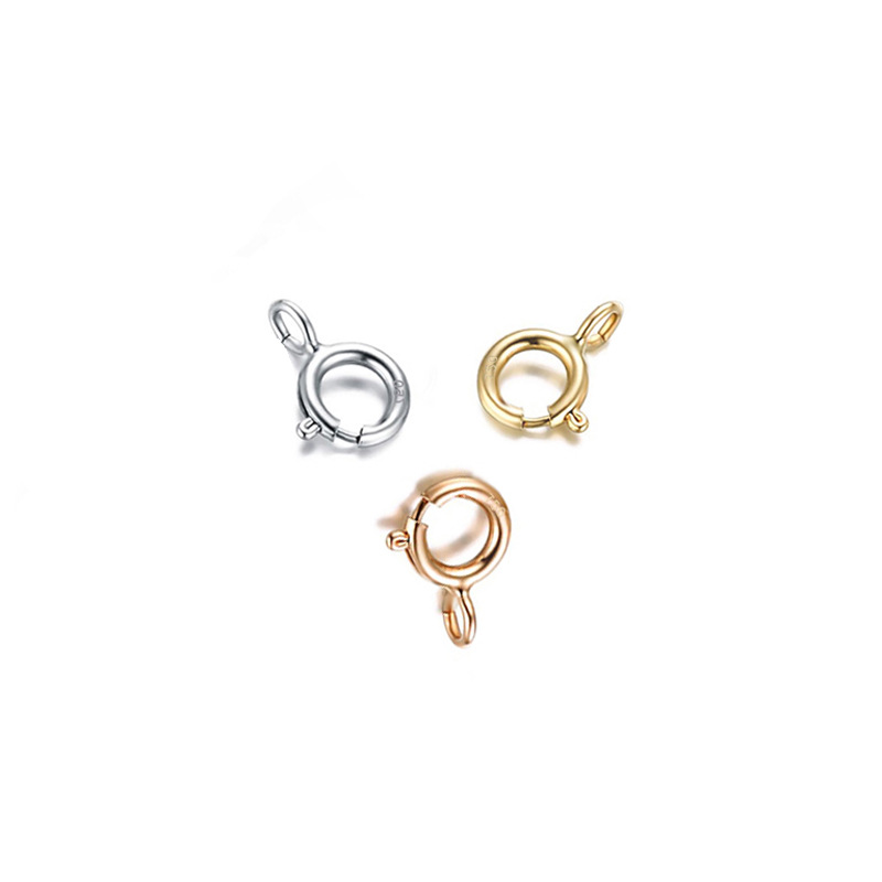 18k金弹簧扣连接扣扣头项链扣手链扣diy首饰配件【50件起免邮】