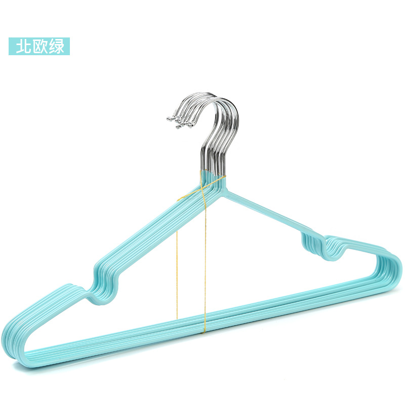 Plastic Dipping Non-Slip Clothes Hanger Metal Clothes Hanger Adult and Children Clothes Hanger Household Non-Marking Hanger Factory Wholesale