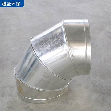 90度镀锌弯头白铁皮通风管道圆形弯头螺旋风管不锈钢焊接弯头配件