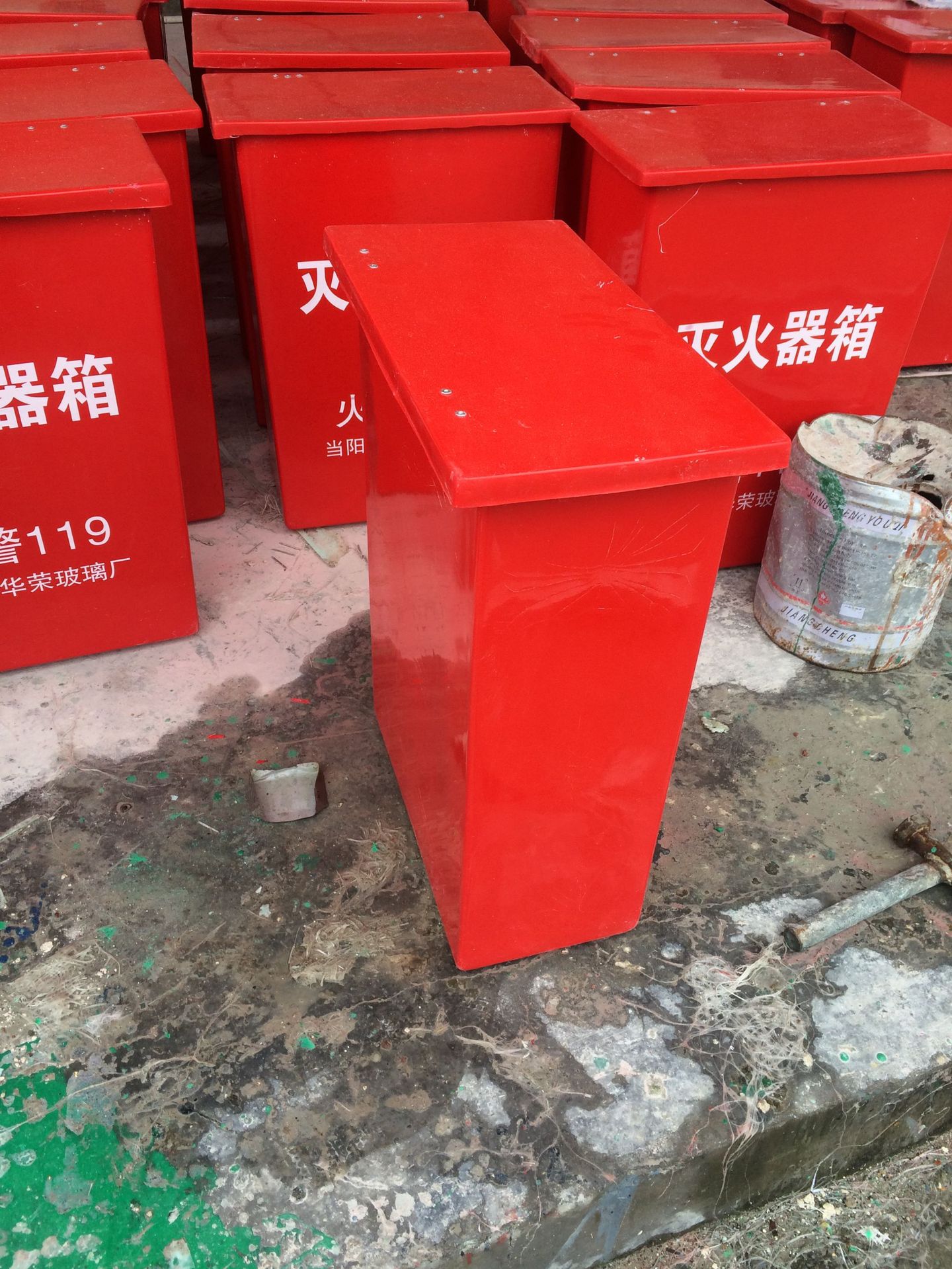 玻璃钢灭火器箱厂家直销 船用灭火器箱 4公斤2只装玻璃钢灭火器箱