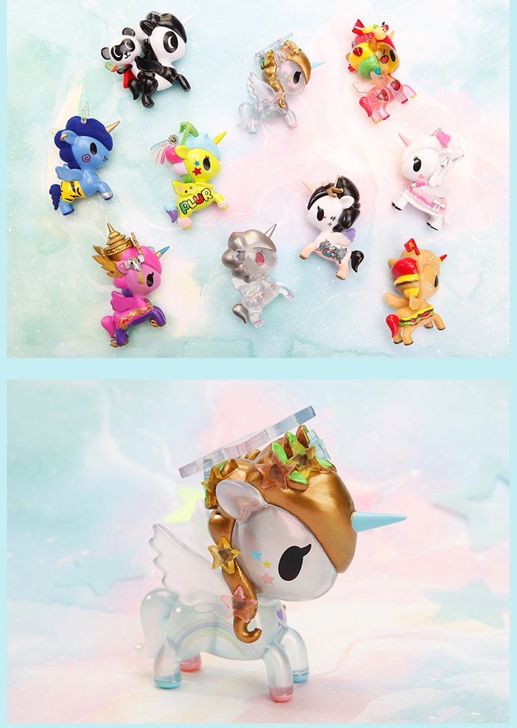 搪胶公仔,玩偶,娃娃-tokidoki淘奇多奇 独角兽家族7代盲盒手办动漫二