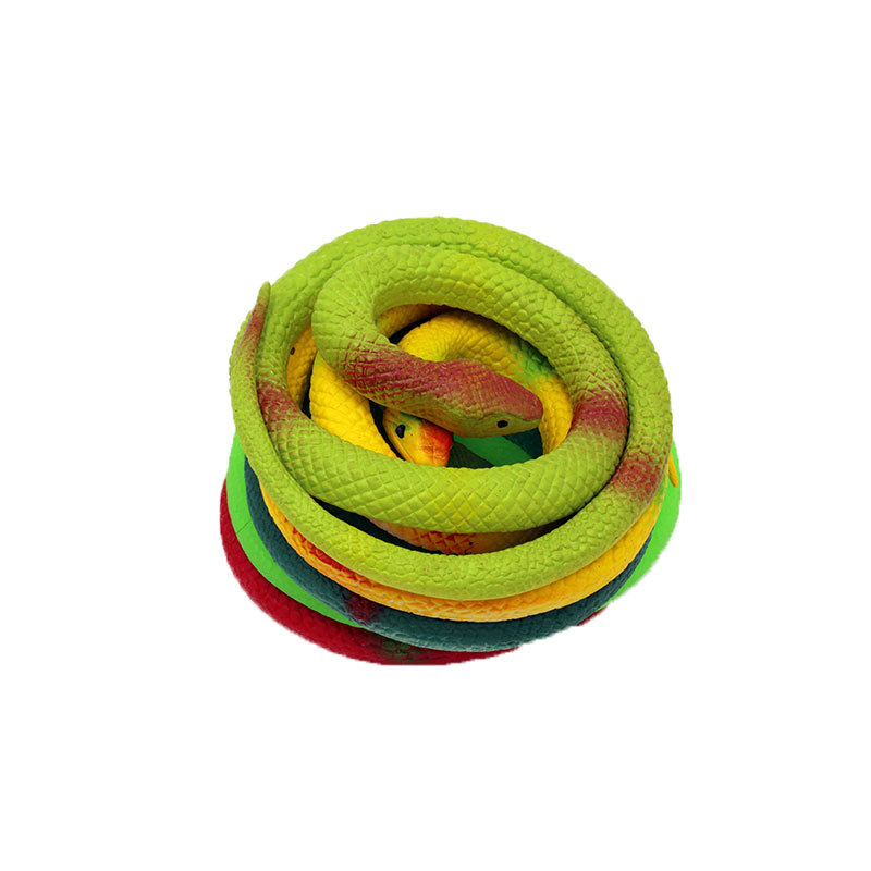 厂家直销儿童玩具蛇仿真动物模型橡胶蛇恐怖整人软红绿蛇玩具批发