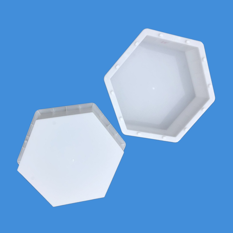 水利护坡实心六角塑料模具 平面六角护坡模具 六棱块六边形模具