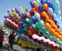 加厚麻花螺丝螺旋气球酒吧KTV派对用品长条螺旋玩具气球