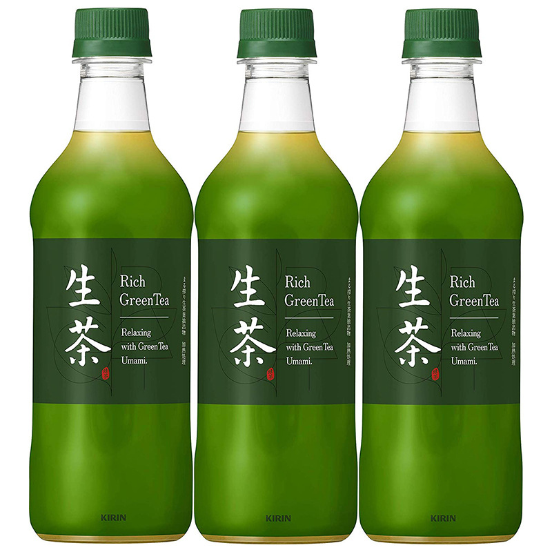 日本进口 kirin麒麟生茶ins清新风即饮香浓绿茶饮料525ml 行货