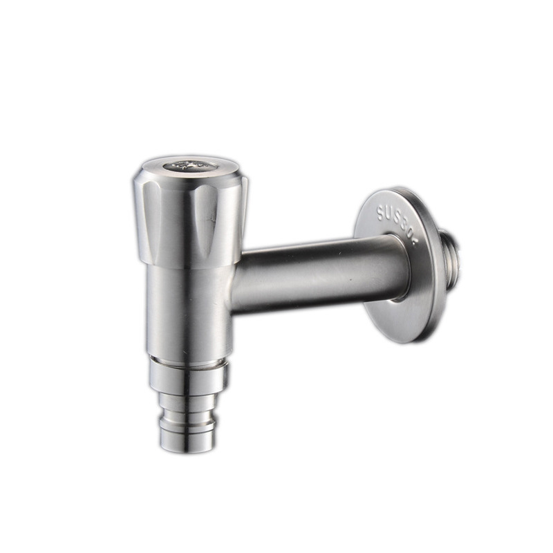 304不锈钢水龙头 t型快开洗衣机水龙头 冷热水通用 洁具厂家批发