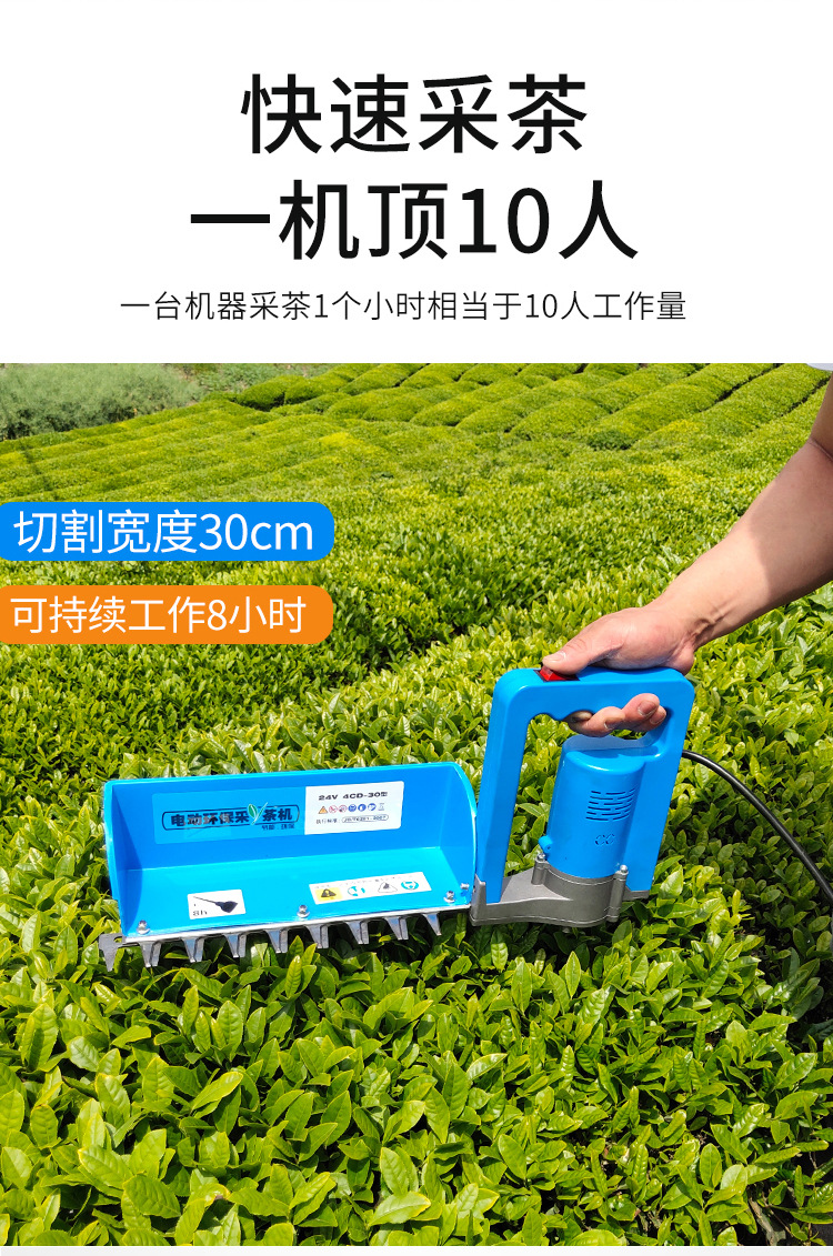 电动茶叶采摘机采茶机单人手提小型茶树修剪机便携式摘茶机无刷