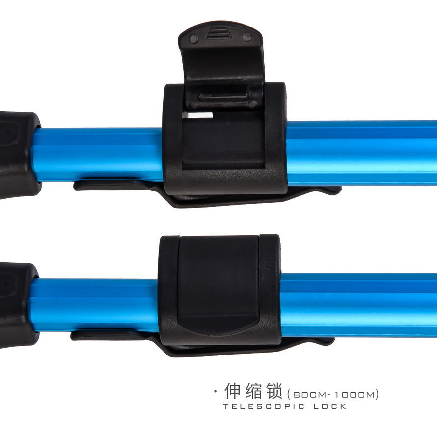 28109 LEO/ Leou [Blue Triangle Net 2 Sections Retractable] Telescopic Aluminum Alloy Flying Fishing Net pic 7