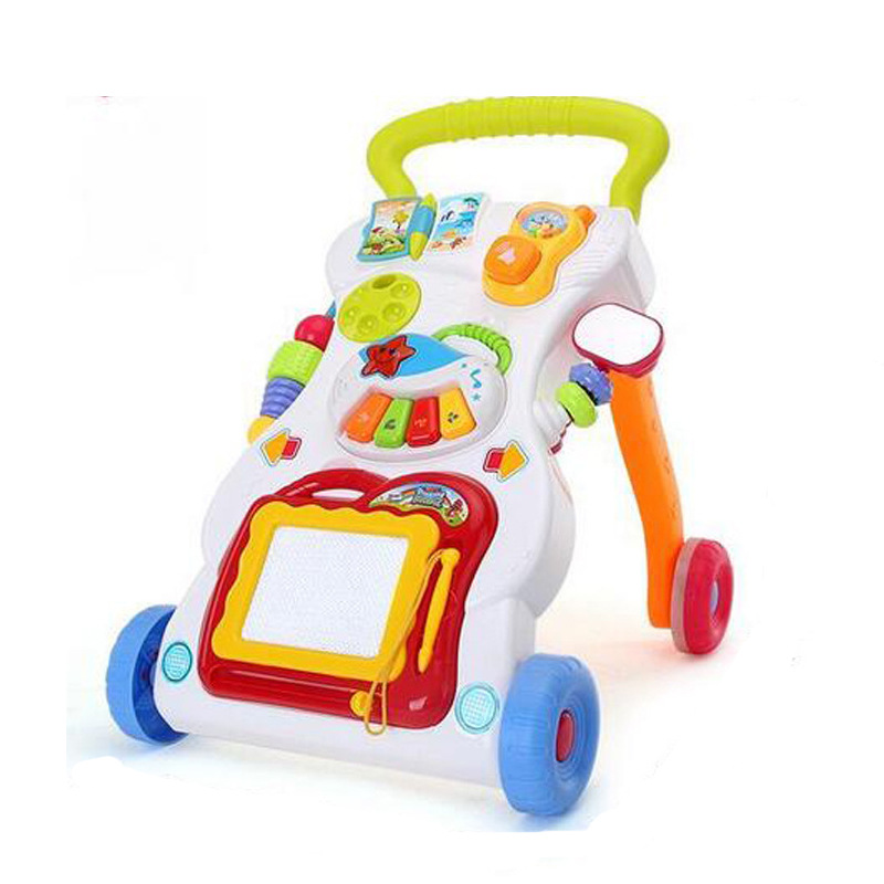 婴儿学步车手推车 儿童音乐助步车可调速学步车玩具