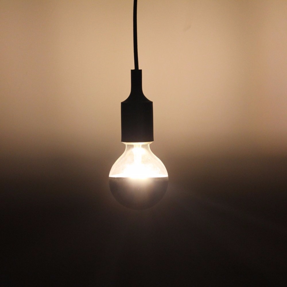 魔豆灯光源led灯泡无影灯泡e27半电镀银暖白调光g95镜前灯泡110v