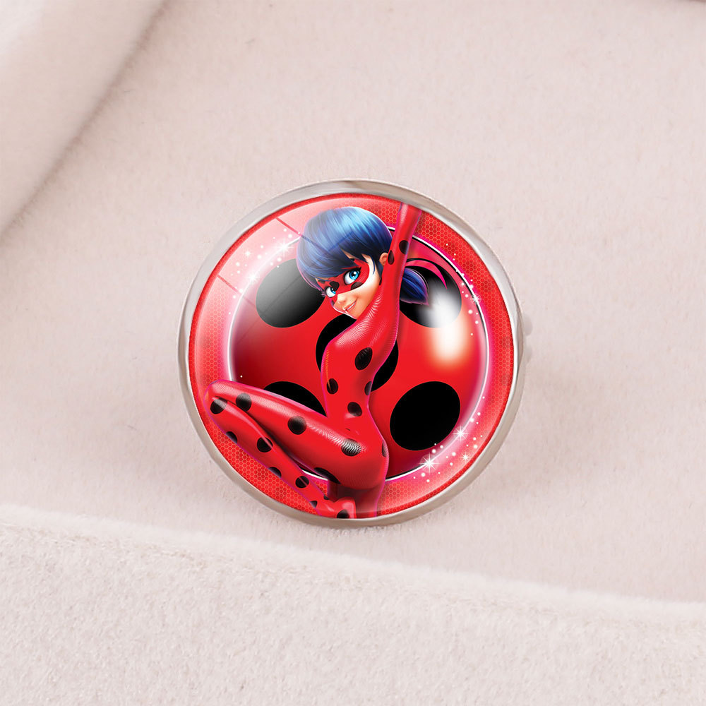 LADYBIRD Miracle Ladybug with Super Cat Ring Power Stone Adjustable Opening Ring