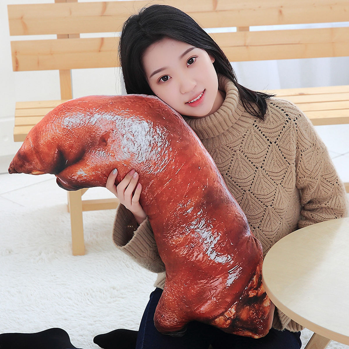 搞怪仿真猪蹄抱枕猪爪脚热销网红咸猪手靠垫枕枕头跨境毛绒玩具