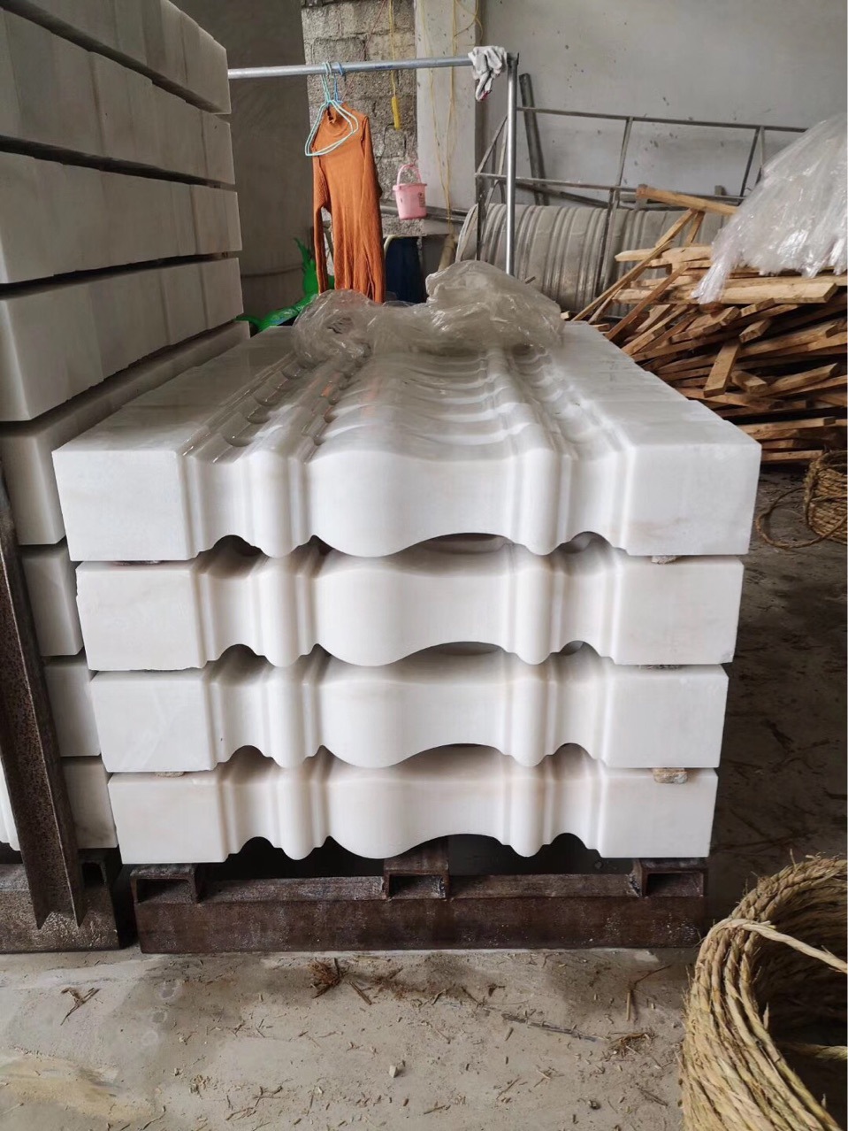 广西白楼梯栏杆扶手whitemarblebalusters