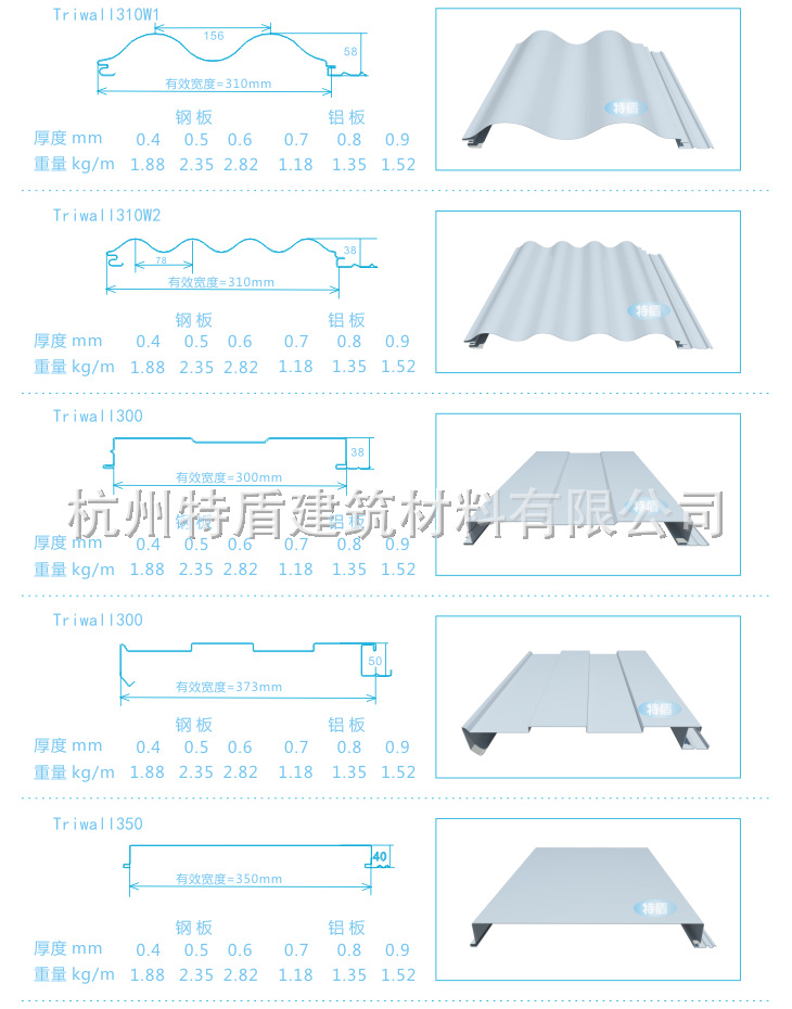 专业厂家-隐藏式铝镁锰金属波纹墙面板(yx58-156-310)f0107