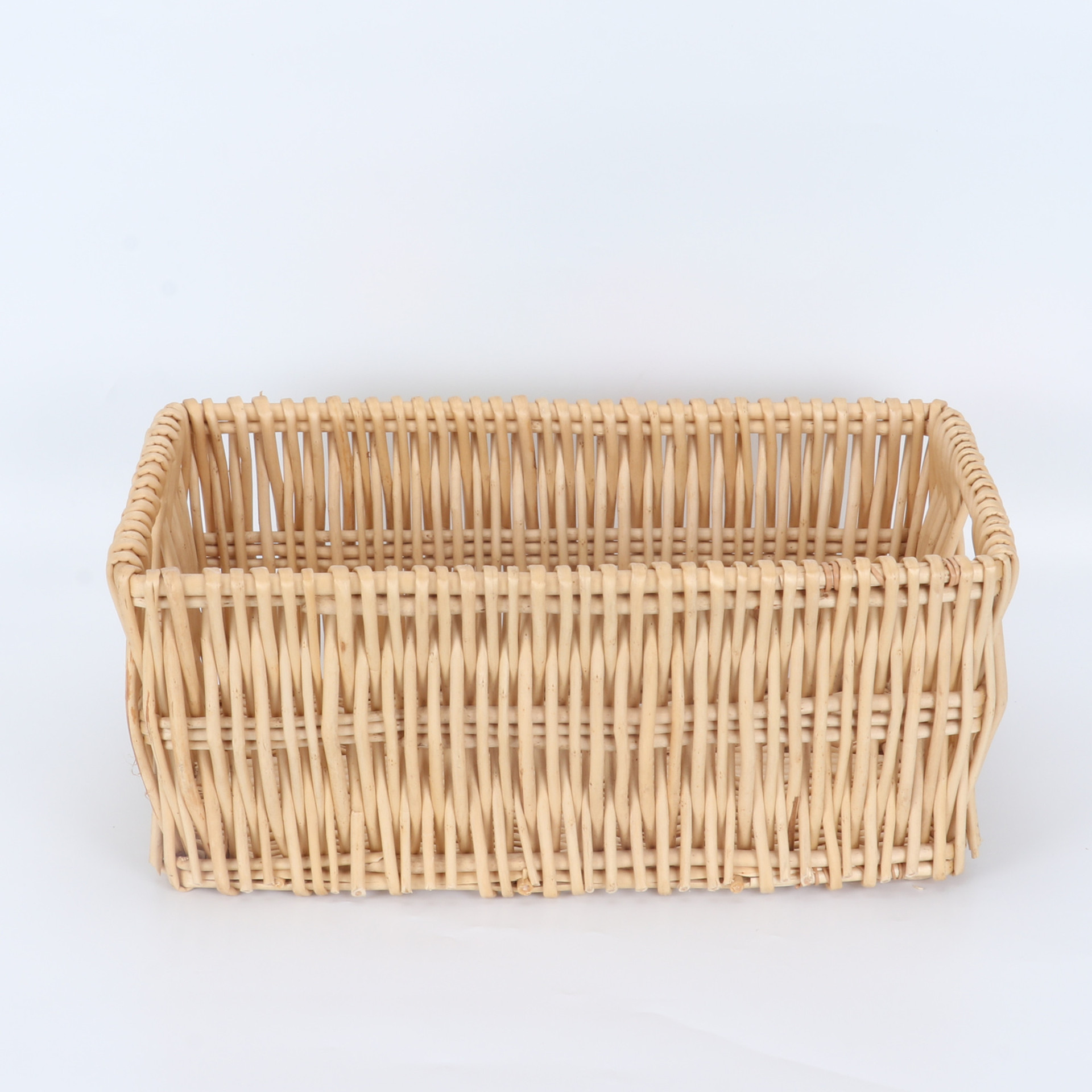 供应山东柳编工艺品 方形柳编篮子 柳编收纳篮收纳筐 柳编工艺