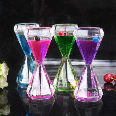 新款钻石油漏滴油计时摆件礼品工艺品 学生精品礼品批发 义乌货源