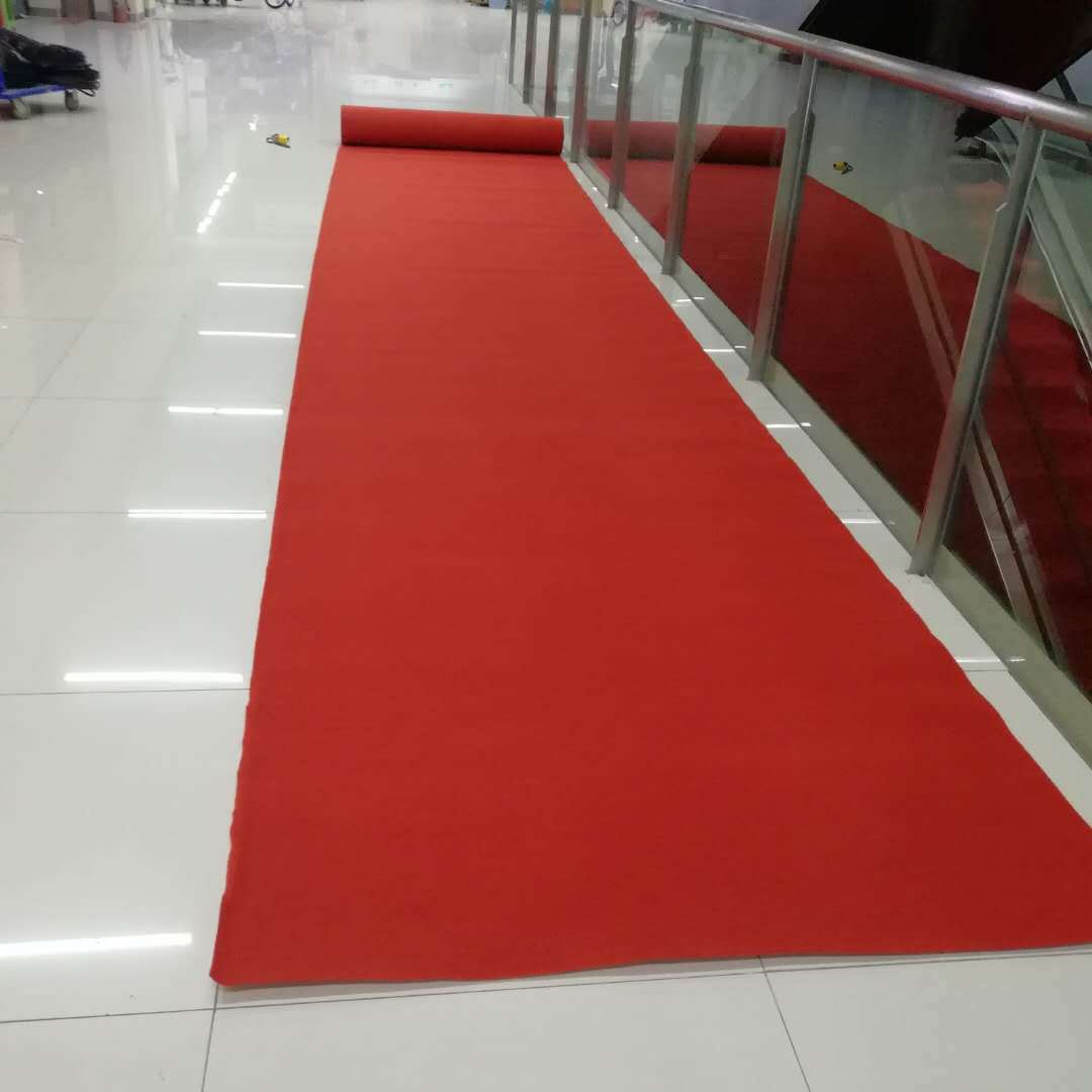 舞台加厚红地毯迎宾楼梯开业满铺无纺毯结婚展销会红地毯河南郑州