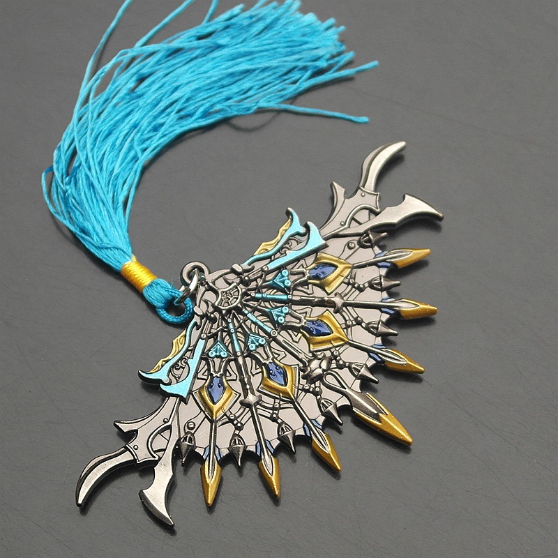 斗罗周边武器唐三孔雀羚扇子合金兵器模型挂件挂饰