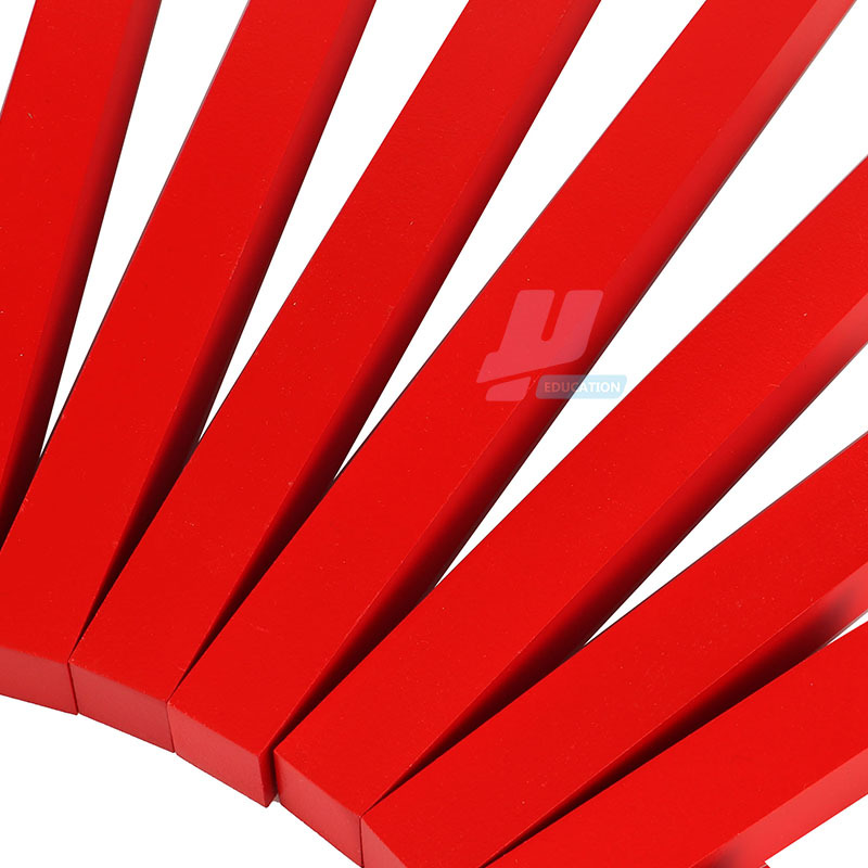 蒙台梭利蒙氏儿童感官教具长棒家庭装红棒2-5岁早教启蒙长短认识