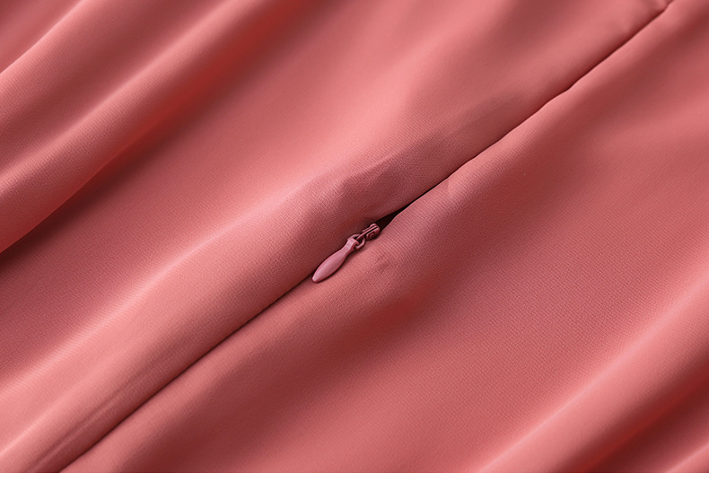 h6581 2019优雅复古v领泡泡中袖初恋高腰长裙连衣裙