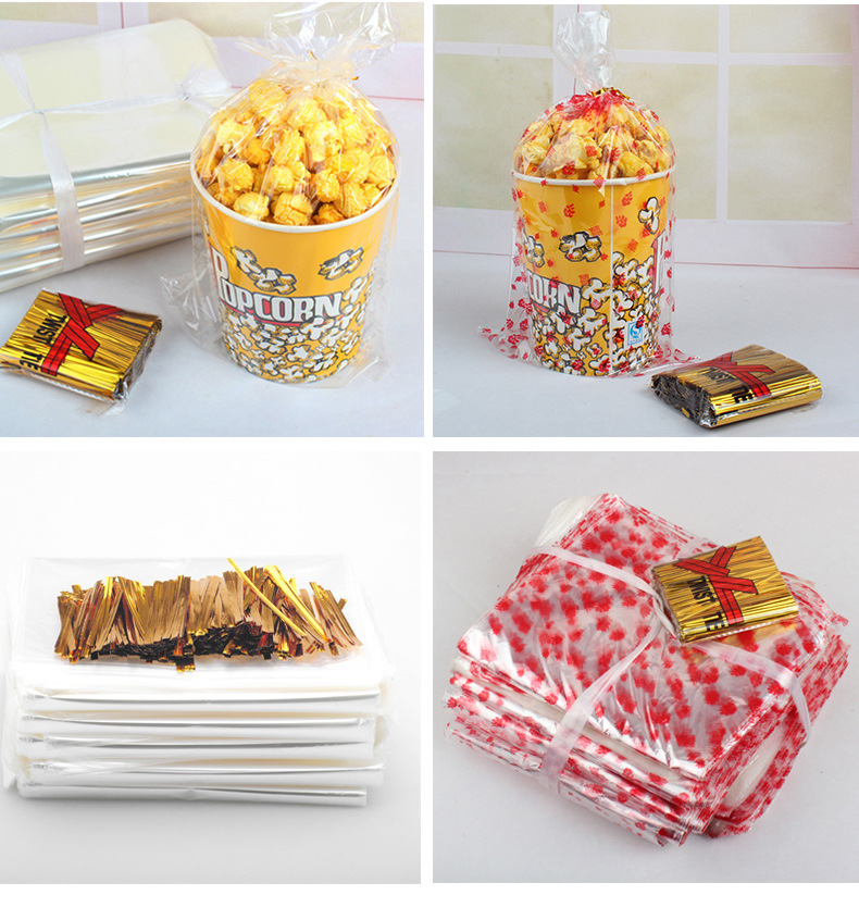 爆米花桶塑料袋 爆米花包装袋 透明pe袋量大从优 一次性包装袋