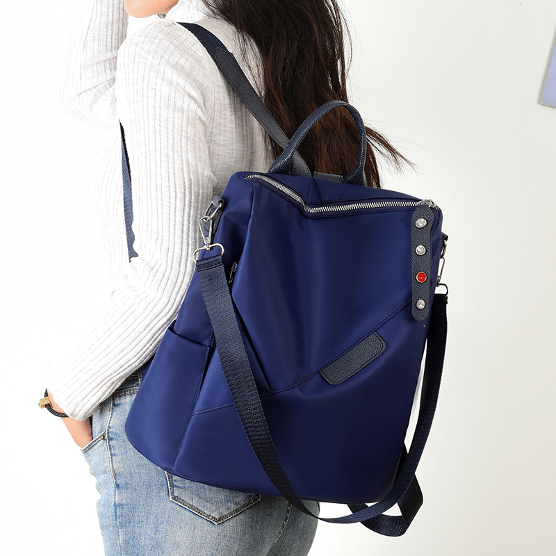 Fashion Simple Backpack 2019 Winter New Oxford Cloth Leisure Travel Bag Multipurpose Bag Solid Color Women Bag