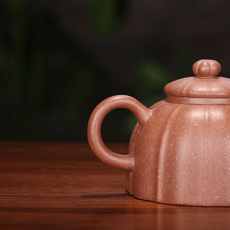 宜兴紫砂壶五彩段泥秦权壶 名家沈浩全手工茶具礼品厂家批发 代发