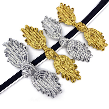 柏熙批发手工扣子金银丝白菜扣手掌包装礼盒装饰钮扣