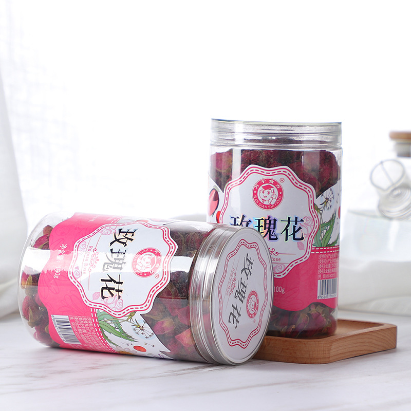 玫瑰花茶批发瓶装花茶重瓣平阴干红玫瑰花茶罐装花草茶源头工厂