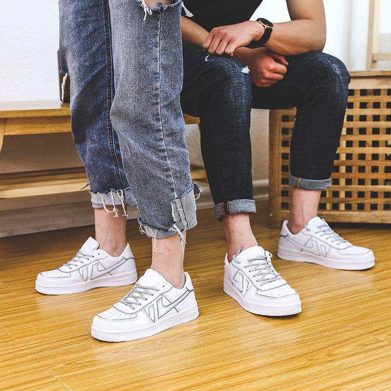 复古板鞋女ins超火韩版港风反光街拍小白鞋2019春季运动休闲鞋